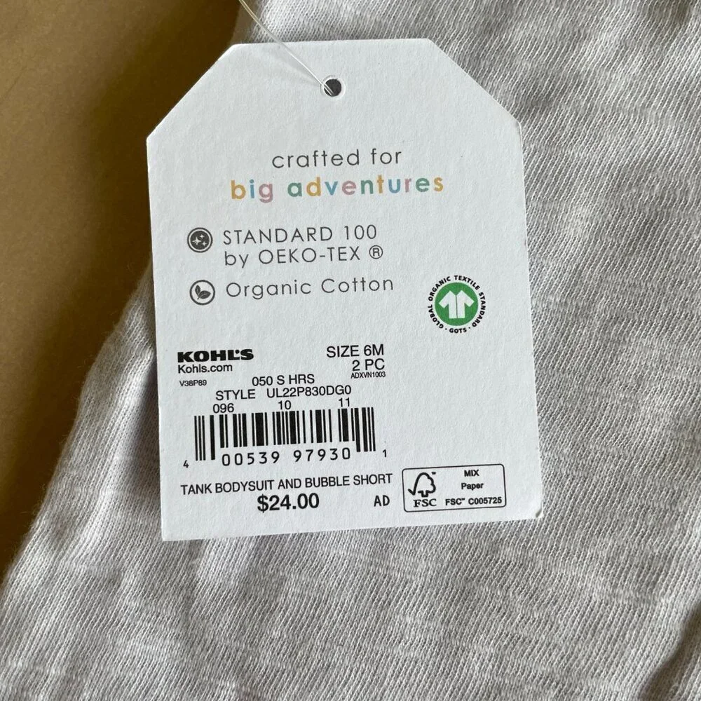NEW Organic Lauren Conrad Little Co. Collection Seahorse Tank Shorts Set - 6 Mo.